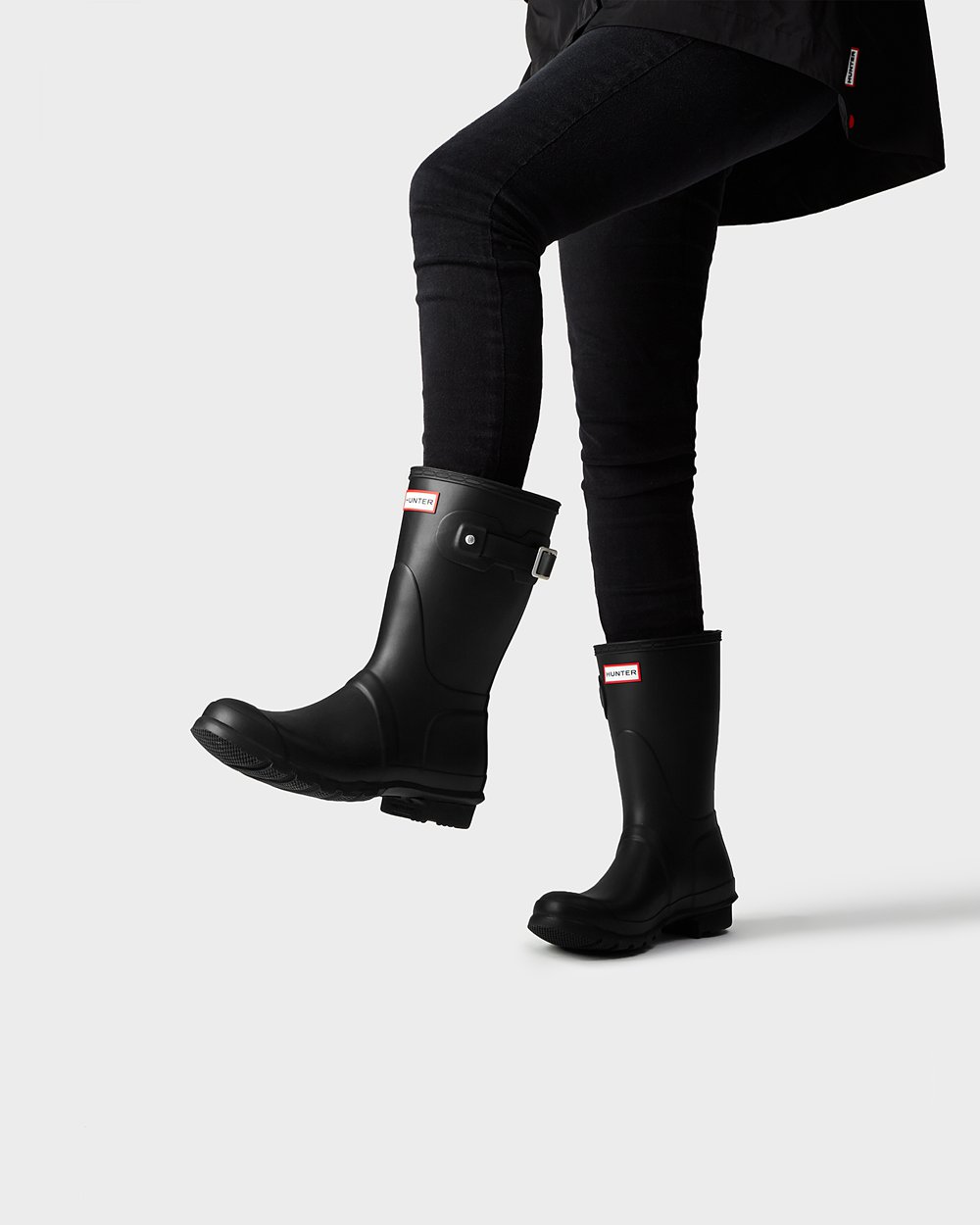 Womens Hunter Short Rain Boots Black - Original - 8375219-AZ